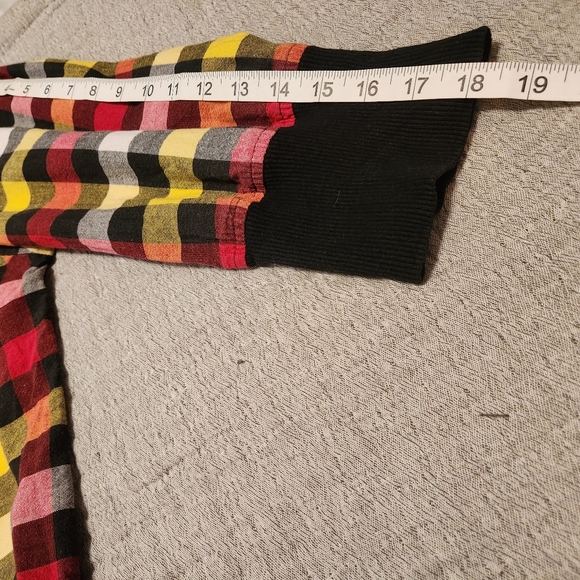 Erica Brooke checkered plaid retro  button down 3/4 sleeves - Picture 9 of 9